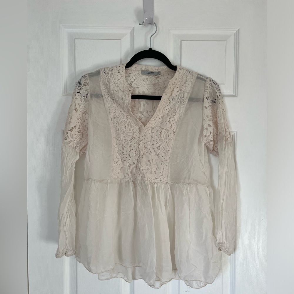Made in Italy Boho lace blouse